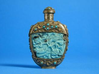 Snuff Bottle with Turquoise Panel
