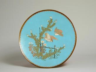 Cloisonné Plate with Bird Design