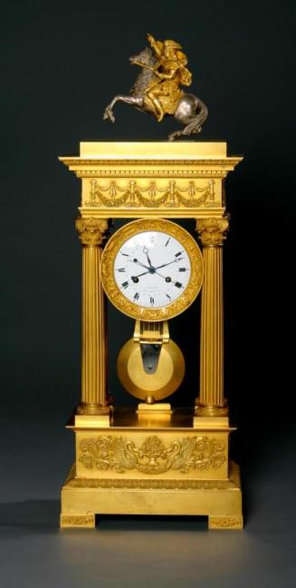 Empire Clock with figure of Napoleon mounted on a Horse