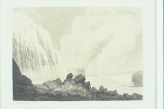 View of the Falls of Niagara, from beneath the bank on the Fort Slausser Side