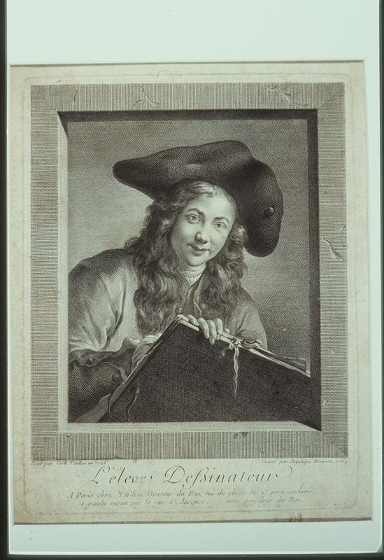 L'eleve Dessinateur (after a 1726 painting by Carlo Vanloo)