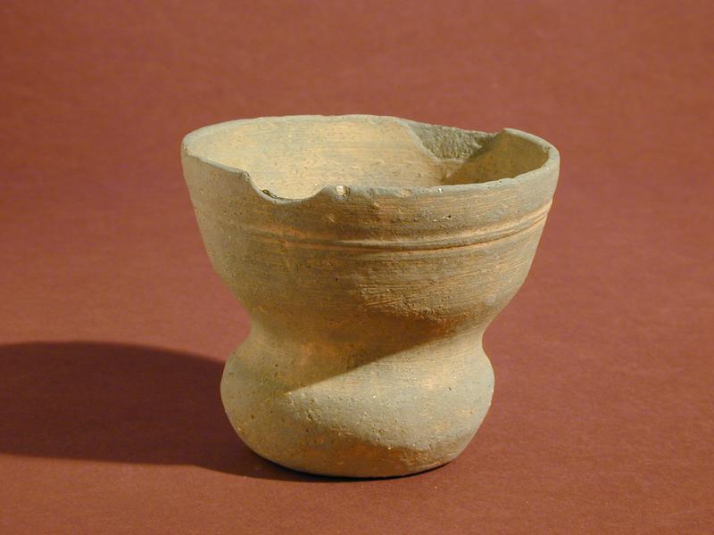 Stoneware Cup with Pinched Waist