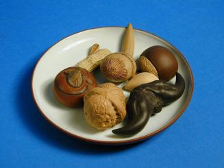 Yixing Saucer with Decorative Seeds and Nuts