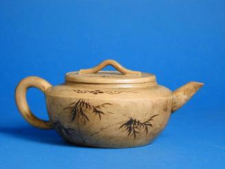 Yixing Teapot with Landscape and Bamboo Design