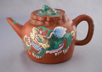 Yixing Teapot with Gourd and Buddhist Lion design