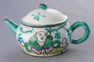 Yixing Teapot with Figure and Floral Motif