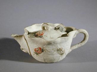 Teapot  in the Shape of Lotus Leaves with a Frog and Painted Decoration of Crabs