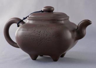Yixing Teapot with Landscape and Calligraphy