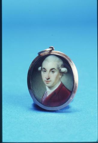 Pendant/Brooch with a Miniature of a Man in a Red Coat