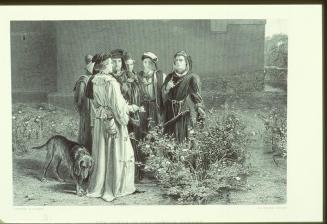 The Scene in the Temple Garden (after a painting by J. Pettie)