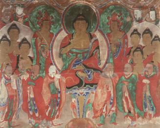 Amitabha Buddha with Bodhisattvas and Dignitaries