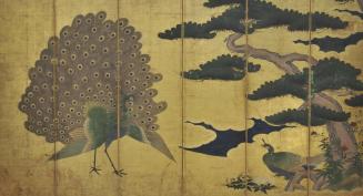 Peacocks and Pine Trees (Screen from Nijo Castle, Kyoto)