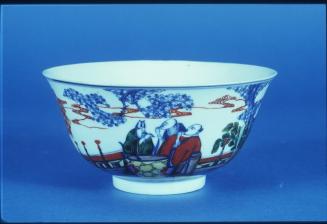 Bowl Decorated with Sages in a Landscape