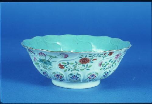 Porcelain Bowl Moulded as a Flower Head