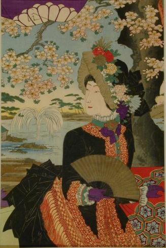 Empress Shoken in Western Dress and Bonnet