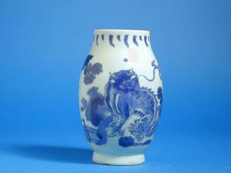 Blue and White Oviform Vase