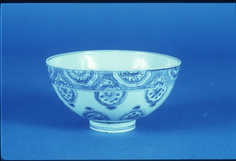 Blue and White Bowl with Medallions