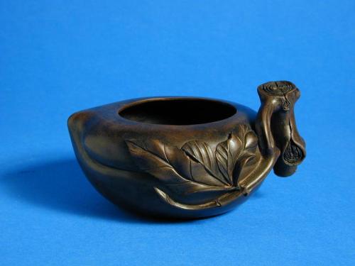 Yixing Ware Water Pot with Branch and Leaves