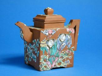 Teapot with Glazed Decoration