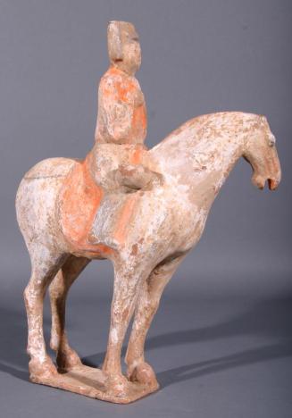 Tomb Figure of a Female Drummer on a Horse