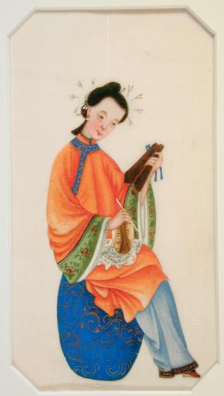 Chinese Costumes - woman with musical instrument