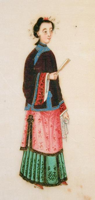 Chinese Costumes - woman with fan