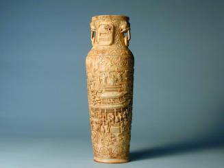 Tapered Vase with Palace Scenes