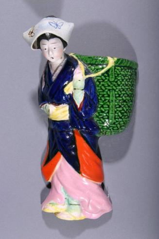 Woman with Basket Wall Vase