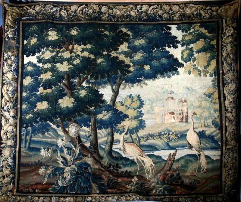 Wool Tapestry with Verdure Design