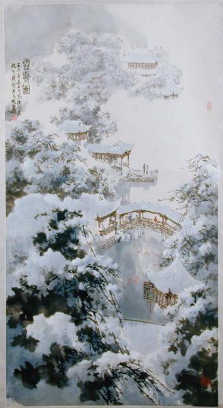 Untitled (Snow on Lake)