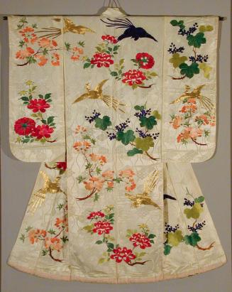 Kimono with Phoenix Birds and Flowers