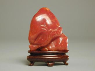 Amber Carving of a Peach