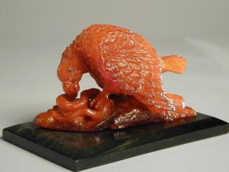 Amber Figurine of an Eagle Fighting with a Snake