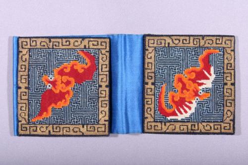 Embroidered Case with Bat Motif
