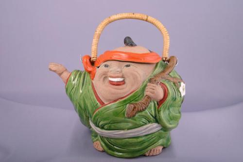 Teapot in the Shape of a Laughing Man with a Staff