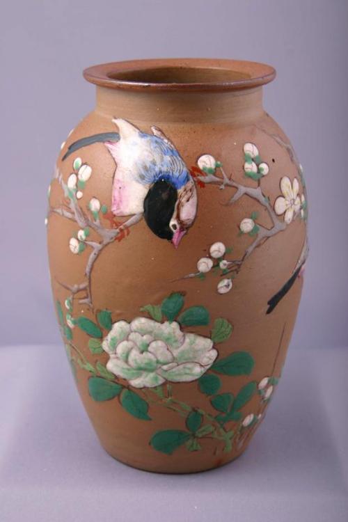 Vase with Birds and Blossoms