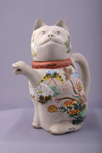 Banko Ware Teapot in the Shape of a Cat