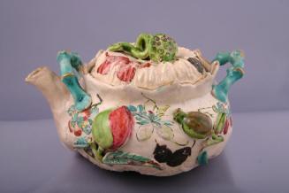 Teapot Decorated with Relief Fruits and Vegetables